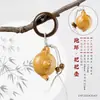 Madera Maciza Natural Tallada Creativa Wenwan Llavero Colgante Hecho a Mano DIY Dibujos Animados Exquisito Adorno para Cadena de Bolso de Teléfono Móvil