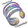 Anillo de Acero Inoxidable 304 Acero Titanio Anillo Patrón Geométrico para Hombres y Mujeres Estilo Frío Nicho Simple Abierto Ajustable