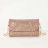 2023 nuevo bolso de mano de PU con diamantes de imitación y destellos, estilo sobre mini para cena, con cadena, clutch de fiesta, bolso de noche