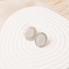 Pendientes de plata con forma de aguja ovalada y perlas, elegantes pendientes franceses de alta gama, pequeños y combinables para mujer, venta al por mayor.