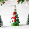 Botella de Loción Cerámica con Tema de Árbol de Navidad Botella de Loción Cerámica Popular Transfronteriza Botella para Gel de Manos de Baño Se Puede Personalizar