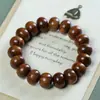 Pulseiras de Ábaco no Atacado, Pulseiras de Círculo Único em Madeira Antiga para Homens e Mulheres, Contas de Oração Budistas de Sequoia, Venda Direta do Fabricante