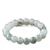 Pulseira Tianshan Verde Super Valor Simples Refinada Série Inclusão Flor de Jade Hetian Contas Circulares de Jadeite para Homens e Mulheres Usarem Retrô Elegante