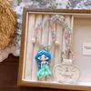 Colar Infantil com Pingente de Personagem de Desenho Animado Fofo, Acessório Decorativo Colorido com Contas para Meninas, Pingente Infantil Transparente
