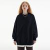 Sudadera de Felpa Pesada de 500 g con Cuello Redondo para Hombres y Mujeres, Adecuada para Primavera, Otoño e Invierno, Versátil Estilo Americano Básico Holgado Casual