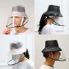 Moda Ins Sombrero Protector de TPU para Mujer Sombrero de Pescador Antigotas Anti-UV Máscara de Aislamiento Impermeable Sombrero para el Sol Estilo Coreano