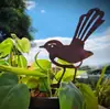 Maceta Nueva Transfronteriza Silueta de Pájaro Oxidado Inserto para Maceta Decoración de Jardín Decoración Metálica para Exteriores