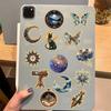 50 piezas de pegatinas de grafiti retro de vórtice de universo de dibujos animados decorativas para guitarra, cuaderno, maleta, DIY, impermeables, venta al por mayor