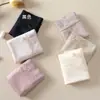Pantaletas Sexy Antibacterianas de Seda Helada para Mujer, Sin Costuras, de Cintura Alta, Control de Abdomen, con Encaje, Entrepierna Extra Larga, Tallas Grandes, Ultradelgadas para Verano