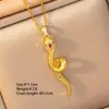 [Zircônio com Incrustação de Cobre] Colar em Formato de Cobra Popular Transfronteiriço para Mulheres, Corrente de Clavícula de Aço Inoxidável Elegante Acessível de Luxo Personalizado
