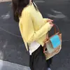 En stock: Suéter corto de punto premium VC con abertura, nuevo top casual holgado de moda