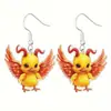 Aretes de Halloween Lindo Dibujo Animado Perro Fantasma Rana Gato Mariposa Esqueleto y Hongo Aretes Acrílicos