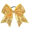 Diadema de Goma con Lentejuelas Bordadas en Forma de Lazo Cola de Golondrina Grande para Niños Europeos y Americanos, Niñas, Color Puro, Lentejuelas Brillantes