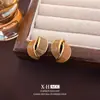 Pendientes de Aguja de Plata Estilo Retro de Hong Kong de Alta Gama Color Maillard Pendientes de Mujer para el Trabajo Estilo Artístico Elegantes de Lujo Ligero