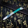 Cuchillo Plegable de Acero Inoxidable Afilado Forjado a Mano Cuchillo Pequeño Portátil Exquisito con Filo de Minoría Étnica de Xinjiang Mongolia Interior