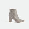 Botines para Mujer, Botas de Otoño e Invierno, Punta Fina, Pedrería, Cierre Lateral, Tacón Grueso, Tacón Alto, Calzado para Exteriores, Zapatos de Boda, Exportación Europea y Americana, Botas para Mujer de Talla Grande