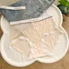 Roupas íntimas femininas Polly Jia Hu sem costura ultra-finas de seda gelada com sensação refrescante, cintura confortável, respiráveis, simples, calcinhas básicas para meninas