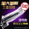 Paquete triple extra largo de 4 cm con candado extra fuerte para hombre, maza de cristal audaz, productos sexuales para adultos