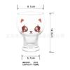 Pegatina de cristal con forma de oso panda, taza de café helada, taza de jugo, batido, bebida fría, taza de cerveza de celebridades de Internet