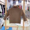 [Stock Listo] Suéter de Cuello Alto para Niños Otoño e Invierno 2025 Nuevo Estilo Kidsren Niños y Niñas Invierno Todo en Uno Terciopelo Tejido