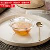 Tazón Golondrina tazón de postre tazón de sopa vajilla Tazón de Cristal borde dorado tazón de vidrio hogar oreja plateada tazón para avena