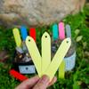 Etiqueta de un carácter perforada con cabeza redonda, impermeable, resistente al sol, tarjeta de jardinería, planta verde carnosa, logotipo de flor, venta al por mayor