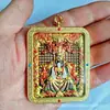 TISCO 4*5 Caja Thangka de Doble Cara Latón Chapado en Oro Repujado Wutaishan Wuye Zakilam Color Dorado Colgante Thangka