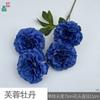 26 Anos de Materiais Florais Azul Escuro de Alta Qualidade, Materiais de Flores de Seda para Vitrines, Paisagismo, Adereços para Estúdio de Fotografia, Flores Artificiais