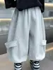 2131 Calça de Malha para Meninos Primavera e Outono 2026 Novo Estilo Calça Jogger Casual Elegante de Perna Curva para Meninos Calça de Perna Reta para Bebê