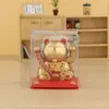 Enfeites de Gato da Sorte Automáticos Solares com Mão Acenando Decoração de Carro Enfeites de Abertura Presente Criativo Enfeites