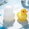 Vela Aromática Creativa de Patito Amarillo 3D Molde de Silicona Líquida Jabón Artesanal Patito Cubito de Hielo Yeso Adorno