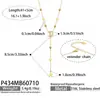 Joias Europeias e Americanas Aço Inoxidável Gatinho com Diamantes Colar Estrela com Pingente em Y para Mulheres ins Nicho Corrente para Clavícula Banhado a Ouro 18K