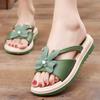 Sandalias de verano para mujer, con punta redonda, suela gruesa, antideslizantes, con lazo y sin cabeza, para uso exterior, con tacón grueso, para playa