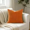 Funda de Almohada Estilo Ins Nórdico, Color Sólido Rayado Pana Moda Interior Funda de Cojín para Sofá, Cojín Decorativo para el Hogar