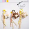 Nuevo Oso Estrella de Peluche Colgante con Borla Lindo Dibujo Animado Colgante para Bolso Regalo para Pareja Mejor Amigo
