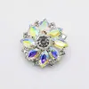 Venta al por mayor de fábrica 28 mm accesorios para joyería forma de flor botón de vidrio con diamantes de imitación DIY hecho a mano hebilla decorativa incrustada con diamantes camisa