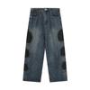 Primavera e Outono Novo Estilo Americano Retro Solto Reto All-match Calças Casuais Moda Lavada Design Calças Jeans para Homens e Mulheres