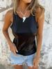 Camiseta sin mangas con cuello redondo de color liso para mujer, estilo Amazon Independent Station, para primavera y verano de 2025, disponible en Europa y América.