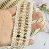 Tira de encaje de algodón y lino con borde de cuerda hueca cinta decoración de bordes para textiles del hogar cortina sofá ropa accesorios venta al por mayor de fábrica
