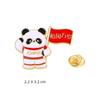 Broche Panda Aeroespacial Dia Nacional Estilo Chinês Fofo Distintivo de Metal Souvenir Tendência Nacional Distintivo de Desenho Animado