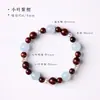 Pulsera de Madera con Cuentas Azules de Calcedonia para Mujer, Versátil Artístico Fresco Estilo Círculo Único para Viajes Diarios Accesorios de Mano al por Mayor