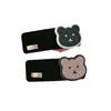 Pasador de letras doradas retro para mujer, pasador lateral con oso, flequillo despeinado, pinza BB, tocado, clip para la parte posterior de la cabeza, pasador