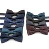 Nueva Corbata de Anacardo para Hombre Accesorios de Traje de Boda de Alta Gama Moda Pajarita Negra Roja de Doble Capa