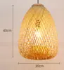 Abajur de Lanterna de Bambu Puramente Artesanal, Luminária Pendente Criativa com Personalidade Estilo Chinês, Design Artístico para Restaurante e Pousada, Lâmpada Retrô para Casamento