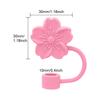 Xiyin Explosões 10MM Manga de Palha Copo Stanley Palha de Flor Silicone Cor Sólida Flor de Pêssego Silicone Alimentar Cabelo