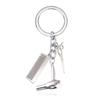 Lavado y Secado Peluquería Luz Giratoria Collar Navaja Navaja Sillón de Peluquería Secador de Pelo Tijeras Llavero Colgante