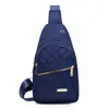 2025 Nueva Bolsa de Pecho de Tela de Nylon Moda para Mujer Bordado Diamante Correa al Hombro Cruzada Gran Capacidad Bolsa de Pecho para Ciclismo