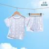 2568 Nuevo Traje de Verano para Bebé Flor Ardiente Fresco de Manga Corta y Shorts Pijama para Recién Nacidos Niños y Niñas Ropa de Bebé