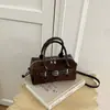2026 Nova Moda de Nicho Bolsa Quadrada Pequena de Jeans Feminina Simples de Mão Transversal Bolsa de Ombro Retrô