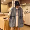 Chaleco de Mezclilla para Mujer, Primavera y Otoño, Estilo Coreano Holgado, Versátil Estilo Estudiante Bf Harajuku, Chaleco Chaqueta de Trabajo sin Mangas, Moderno